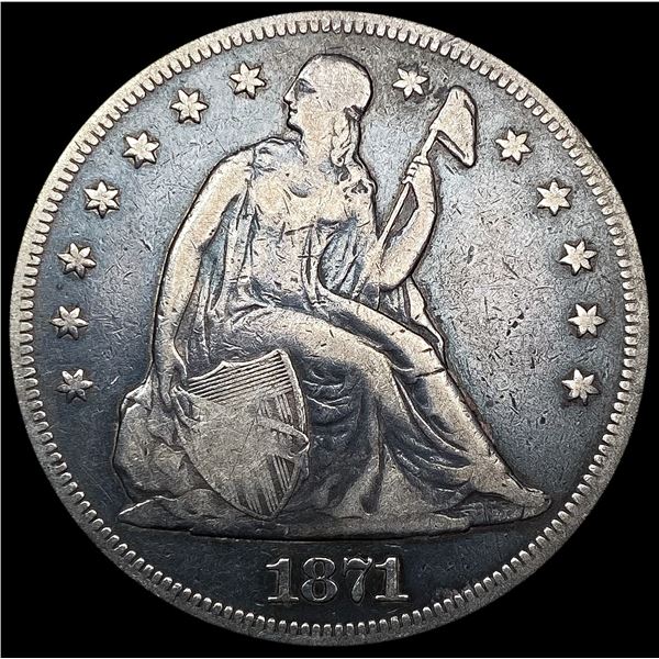 1871 Seated Liberty Dollar LIGHTLY CIRCULATED