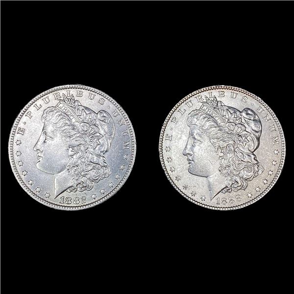 (2) Morgan SILV Dollars (1888, 1882-O) UNCIRCULATE