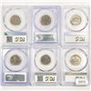 Image 2 : (6) Jefferson Silver Nickels PCGS MS66 1957-1963