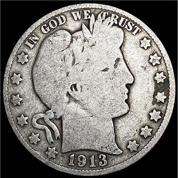 1913 Barber Half Dollar NICELY CIRCULATED
