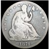 Image 1 : 1871-CC Seated Liberty Half Dollar NICELY CIRCULAT