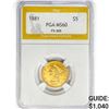 Image 1 : 1881 $5 Gold Half Eagle PGA MS60 FS-305