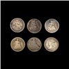 Image 1 : (6) Varied US SILV Half Dimes (1835, (2) 1837, 184