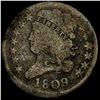 Image 1 : 1809 Classic Head Half Cent NICELY CIRCULATED