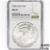 1986 American Silver Eagle NGC MS69