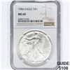 Image 1 : 1986 American Silver Eagle NGC MS69