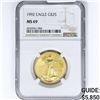 Image 1 : 1992 US $25 1/2oz. Gold Eagle NGC MS69