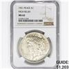 Image 1 : 1921 Silver Peace Dollar NGC MS62 High Relief
