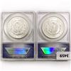 Image 2 : (2) Morgan Silv. Dollar ANACS BUComstock Lode 1885