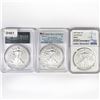 Image 2 : (3) 2020 American Silver Eagle NGC,PCGS MS