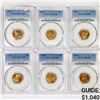 Image 1 : (6) Wheat Cent PCGS MS66,67 RD 1938-1944