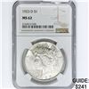 Image 1 : 1923-D Silver Peace Dollar NGC MS62