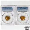 Image 1 : (2) 1909 VDB Wheat Cent PCGS MS63 RB