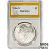 Image 1 : 1884-CC Morgan Silver Dollar PGA MS64