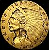 Image 1 : 1909 $2.50 Gold Quarter Eagle LIGHTLY CIRCULATED