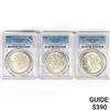 Image 1 : (3) 1921 Morgan Silver Dollar PCGS MS64