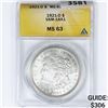 Image 1 : 1921-D Morgan Silver Dollar ANACS MS63 VAM-1AA1
