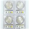 Image 2 : (4) 1921 Morgan Silver Dollars PCGS MS64