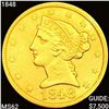 Image 1 : 1848 $5 Gold Half Eagle UNCIRCULATED