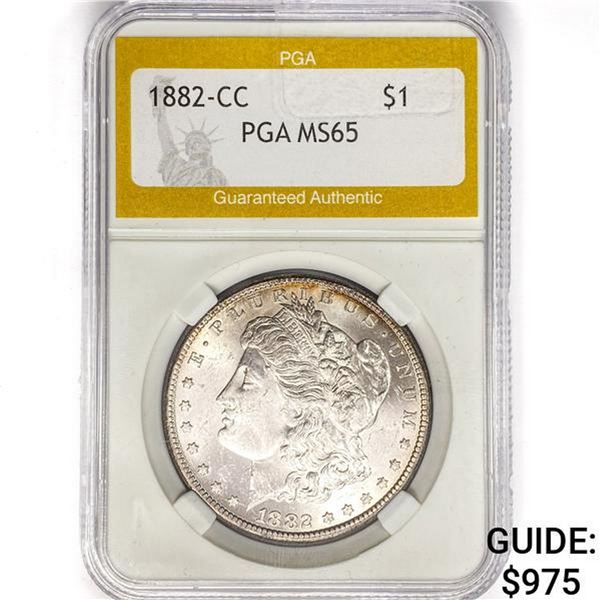 1882-CC Morgan Silver Dollar PGA MS65
