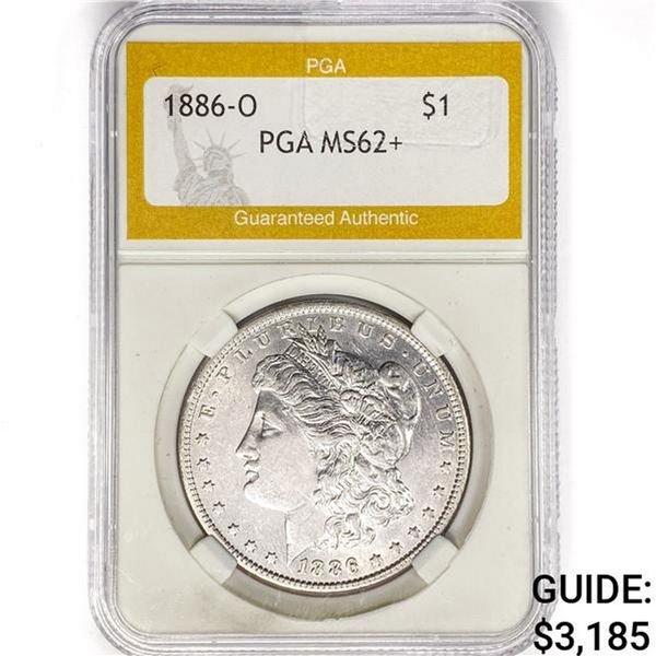 1886-O Morgan Silver Dollar PGA MS62+