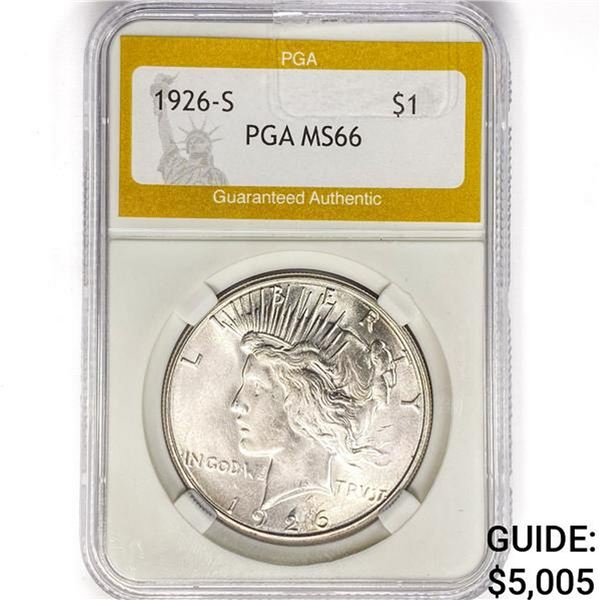 1926-S Silver Peace Dollar PGA MS66