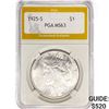 Image 1 : 1925-S Silver Peace Dollar PGA MS63