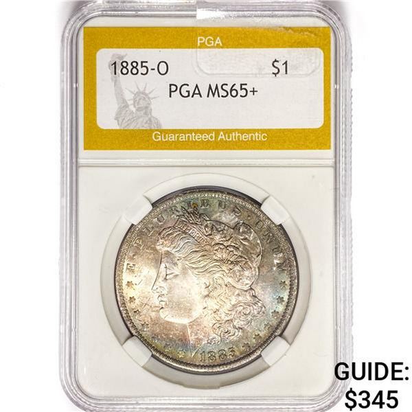 1885-O Morgan Silver Dollar PGA MS65+