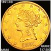 Image 1 : 1891-CC $10 Gold Eagle