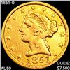 Image 1 : 1851-O $5 Gold Half Eagle