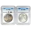 Image 1 : 1922, 1923 (Set 2) Silver Peace Dollar ICG MS65