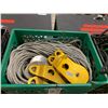 Image 2 : CRATE OF ASSORTED RIGGING PULLEYS WITH ROPE