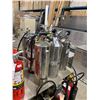 Image 2 : 8 CHROME METAL LARGE REFILLABLE INDUSTRIAL FIRE EXTINGUISHERS