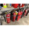 Image 2 : 4 ASSORTED SIZED LARGE RED INDUSTRIAL FIRE EXTINGUISHERS