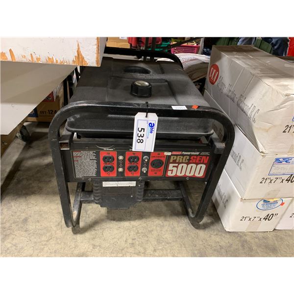 COLEMAN POWERMATE PRO-GEN 5000 PORTABLE GAS POWERED GENERATOR - Able ...