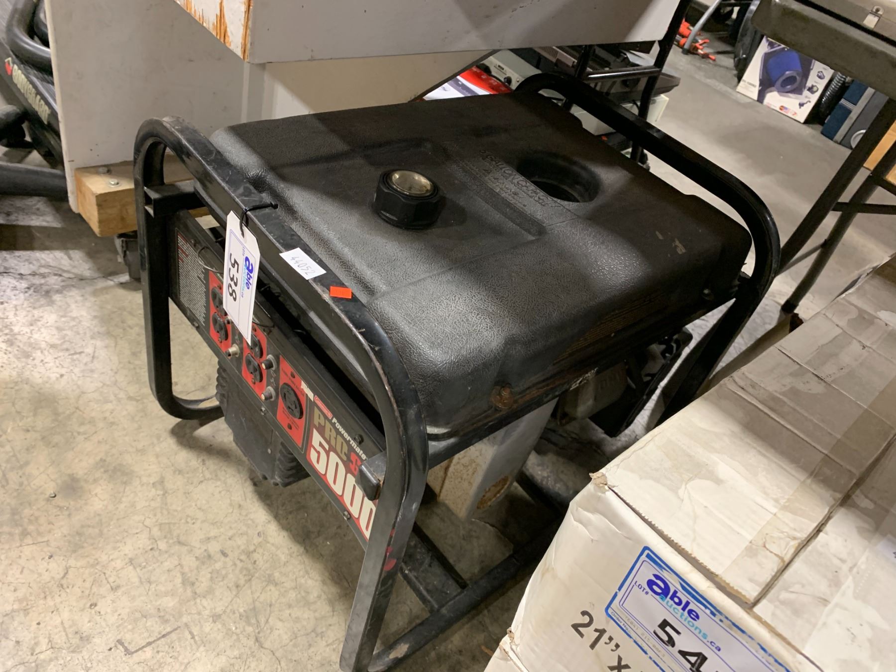 COLEMAN POWERMATE PRO-GEN 5000 PORTABLE GAS POWERED GENERATOR - Able ...