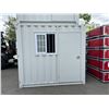 Image 2 : 9FT GREY OFFICE STORAGE SHIPPING CONTAINER 107.5"L X 88"W X 98.5"H WITH DUAL