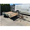 Image 2 : 1993 UBILT UTILITY FLAT DECK TRAILER, SINGLE AXLE, GREEN, VIN CH1167,