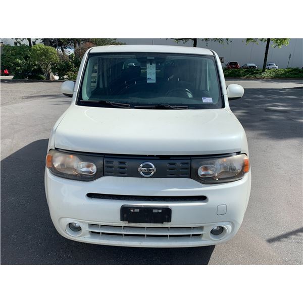 2010 NISSAN CUBE XTRONIC CVT, 4DR SW, WHITE, VIN # JN8AZ2KR9AT152297