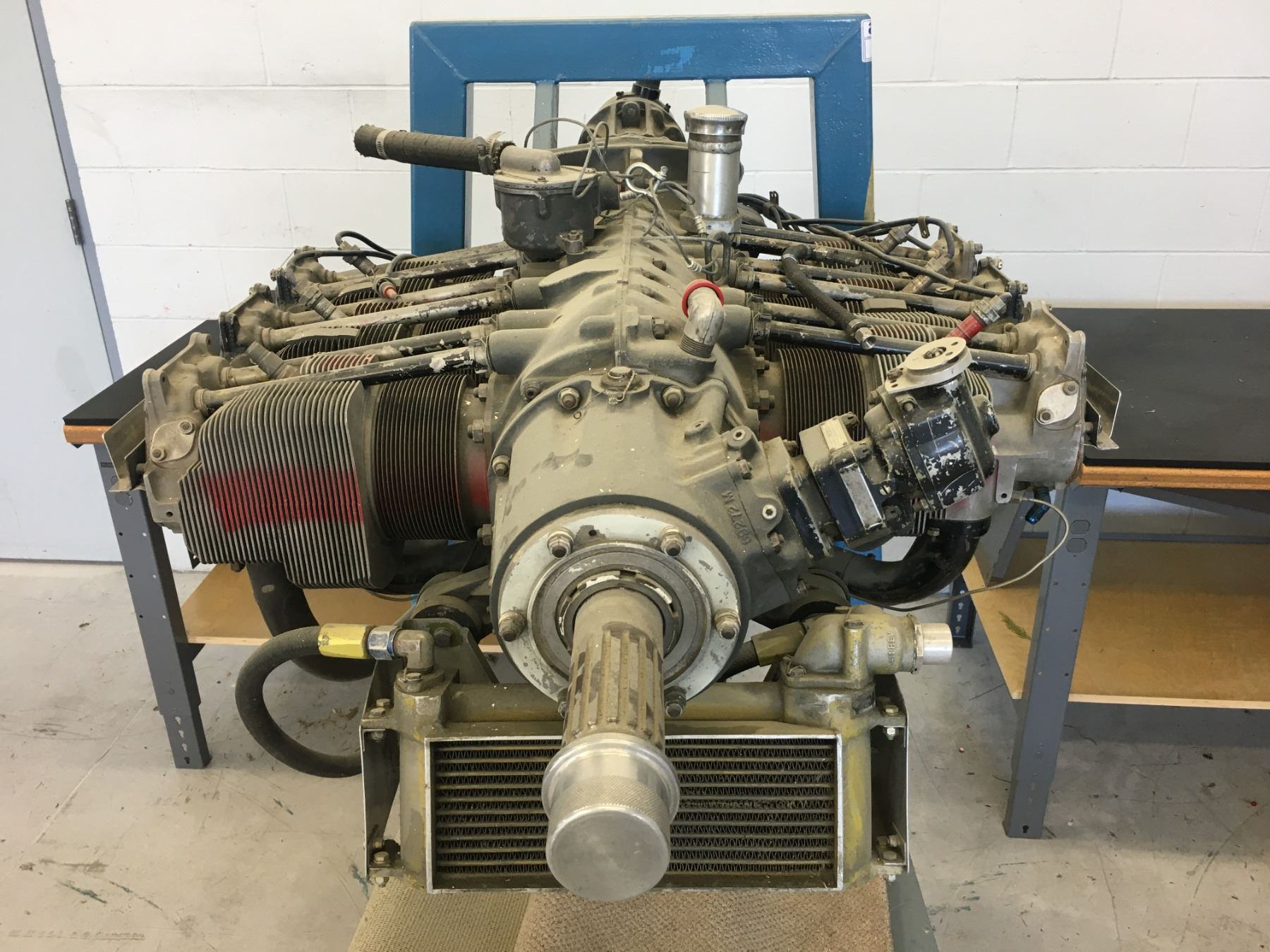 LYCOMING AIRCRAFT ENGINE MODEL GO-435-17C2B2 WITH ENGINE STAND