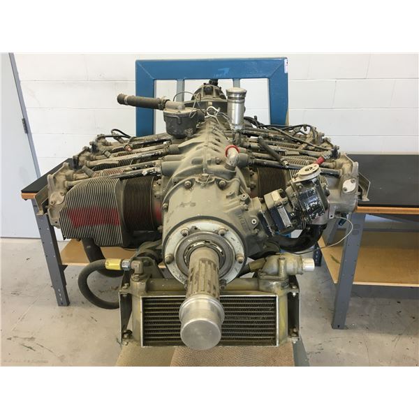 LYCOMING AIRCRAFT ENGINE MODEL GO-435-17C2B2 WITH ENGINE STAND