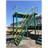 Image 1 : LARGE ROLLING METAL WORK PLATFORM MOBILE STAIR UNIT - APPROX. 18FT TALL X 10FT X 8FT