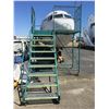 Image 2 : LARGE ROLLING METAL WORK PLATFORM MOBILE STAIR UNIT - APPROX. 8FT TALL X 6FT X 3FT