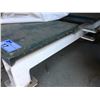 Image 2 : APPROX.5FT X 5FT ROLLING METAL PLATFORM DOLLY AND LARGE WHITE TARP