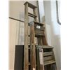 Image 2 : 3 WOODEN STEP LADDERS-APPROX. 10FT, 8FT & 6FT