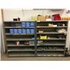 Image 1 : 2 METAL SHELF UNITS WITH ASSORTED MISCELLANEOUS-EACH SHELF APPROX.4FT X 5FT X 2FT