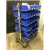Image 1 : ROLLING PARTS (BLUE BINS) ORGANIZER UNIT WITH MISCELLANEOUS HARDWARE (MOSTLY RIVETS)
