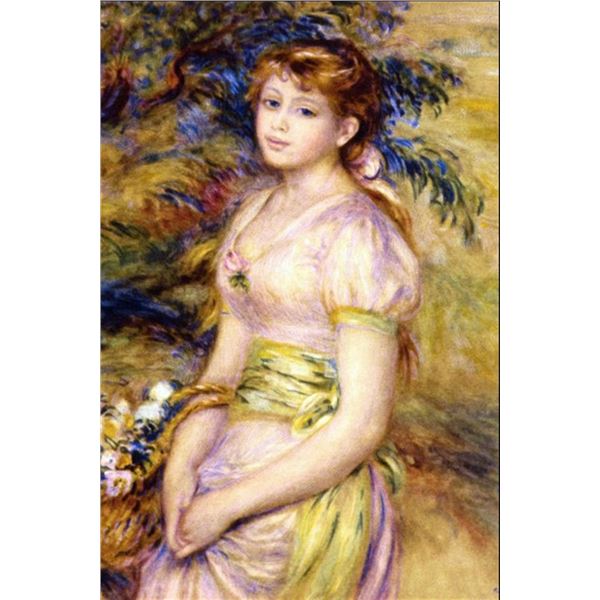 Renoir - Young Girl With A Basket Of Flowers