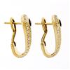 Image 6 : QUALITY Di Modolo 18K Yellow Gold 1.90 ctw Sapphire Diamond Huggie Cuff Earrings