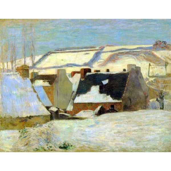 Paul Gauguin - Breton Village in Snow